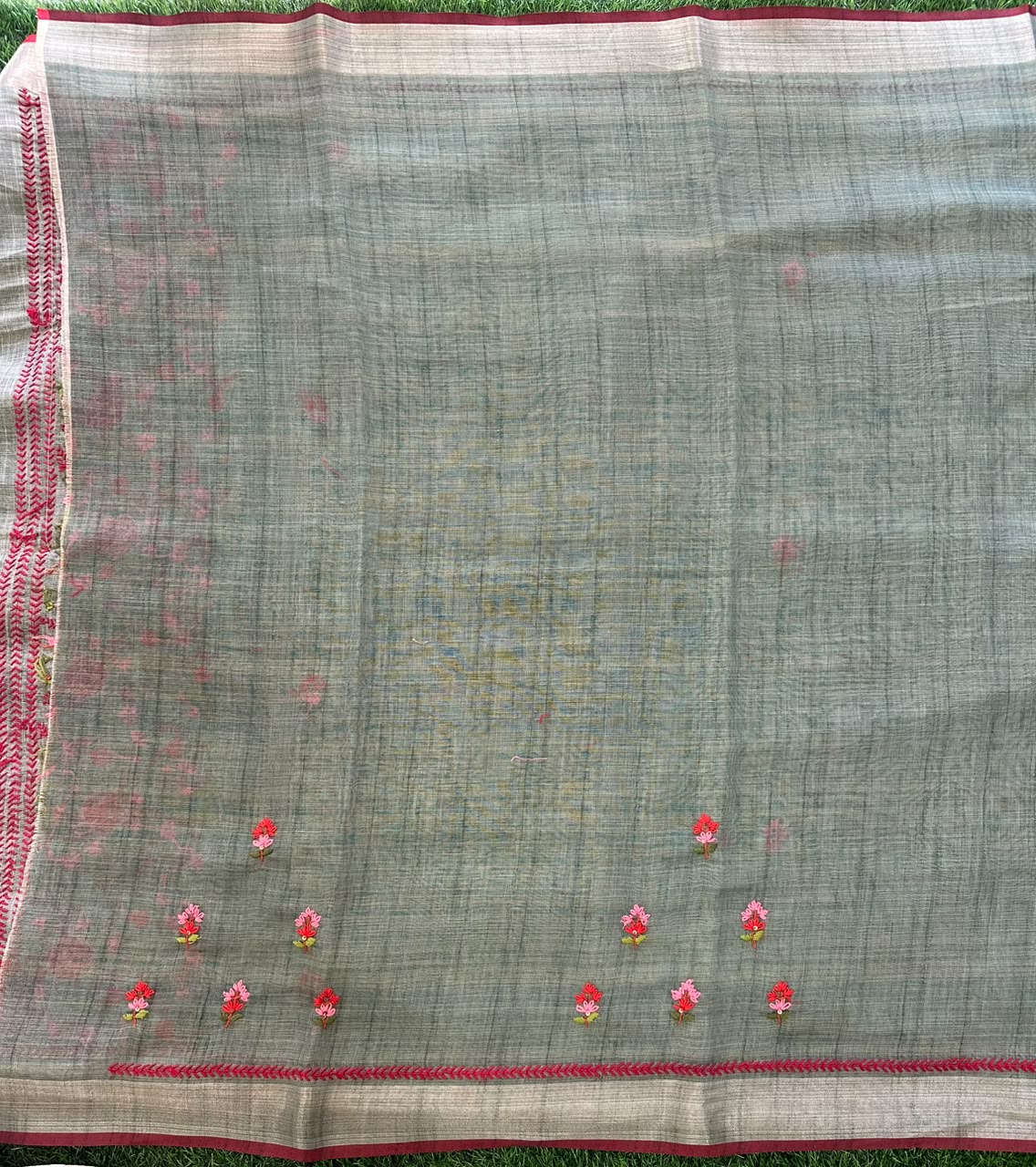 Cotton Linen  Sarees image 4