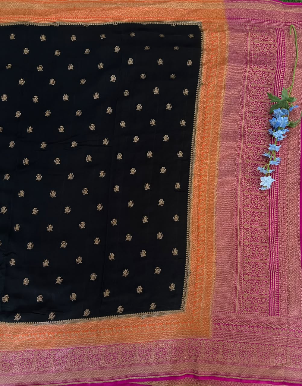 Pure Benaras Crepe Saree image 4