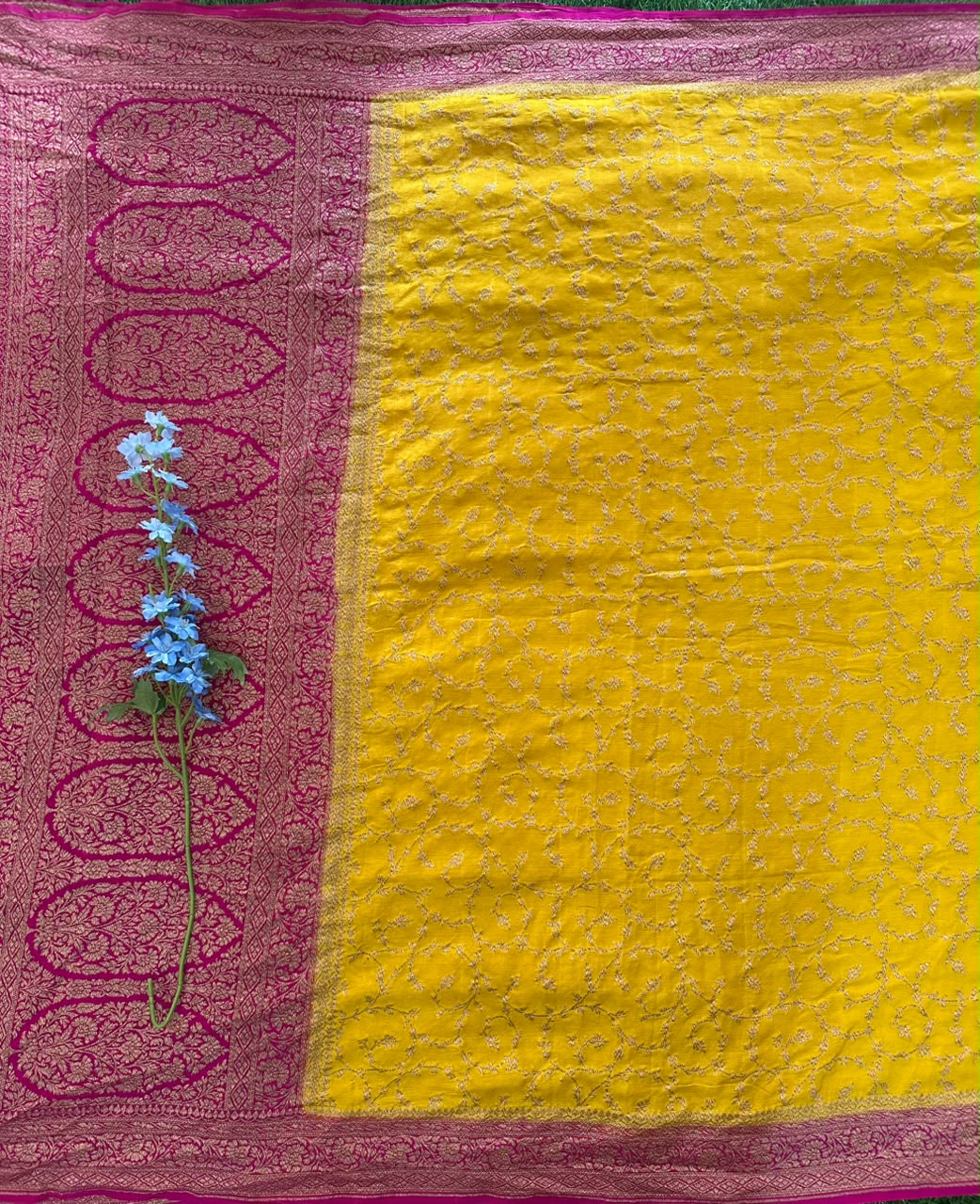 Pure Benaras Crepe Saree image 4
