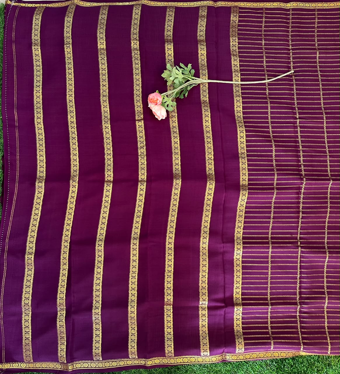 Pure Mysore Silk Crepe Saree image 2