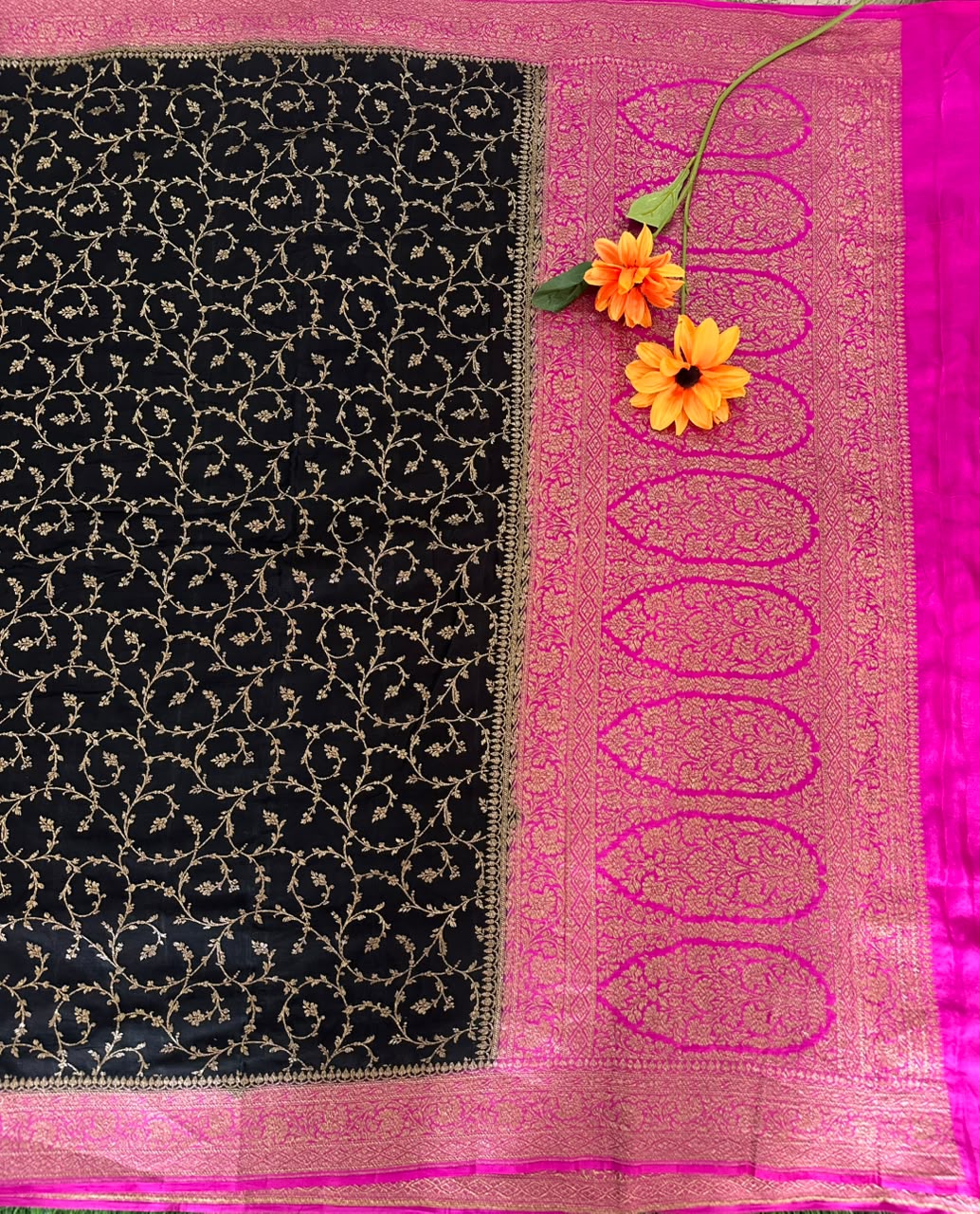 Pure Banaras Crepe Saree image 4