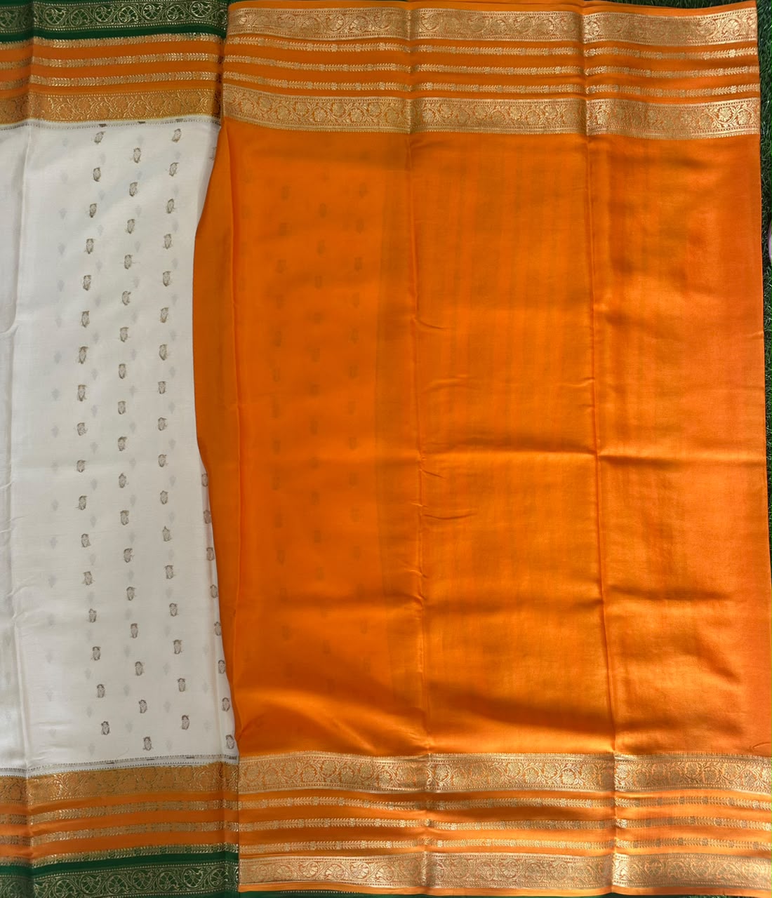 Pure Mysore Silk Crepe Saree 3 D image 3