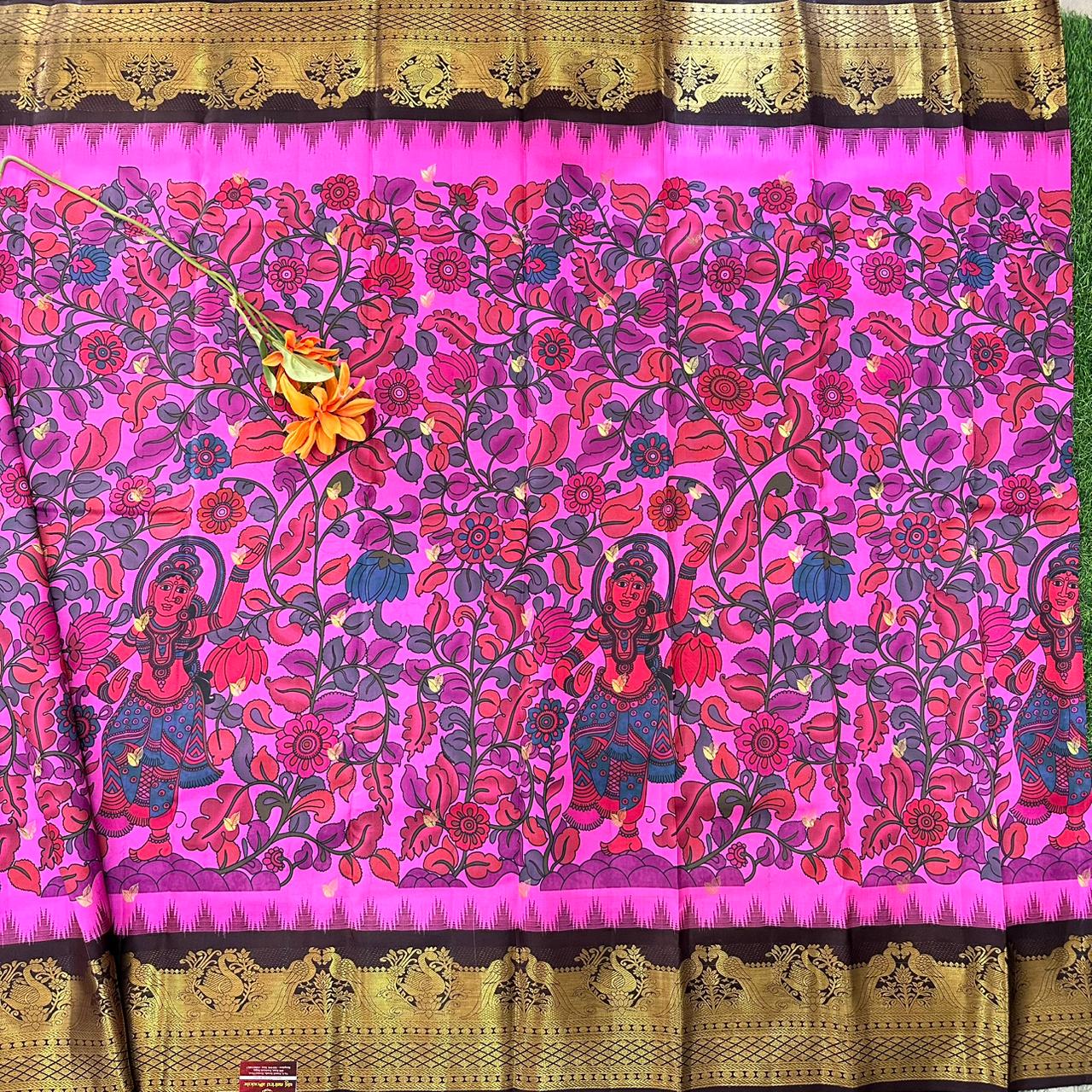 Pure Kanijivaram Digital Printed Silk Saree image 4