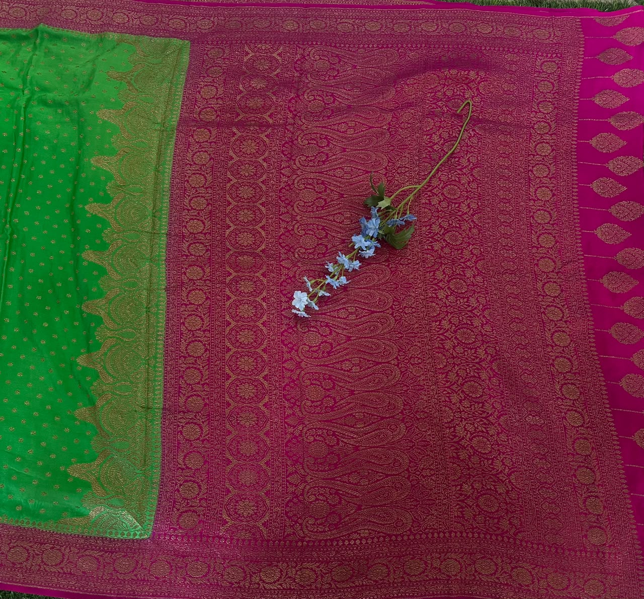 Pure Benaras Crepe Saree image 2