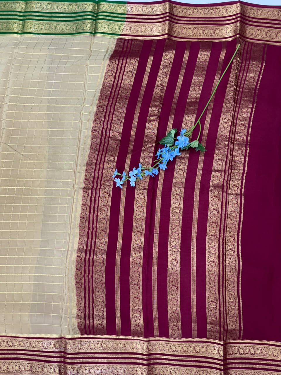 Pure Mysore Silk Crepe Saree image 4