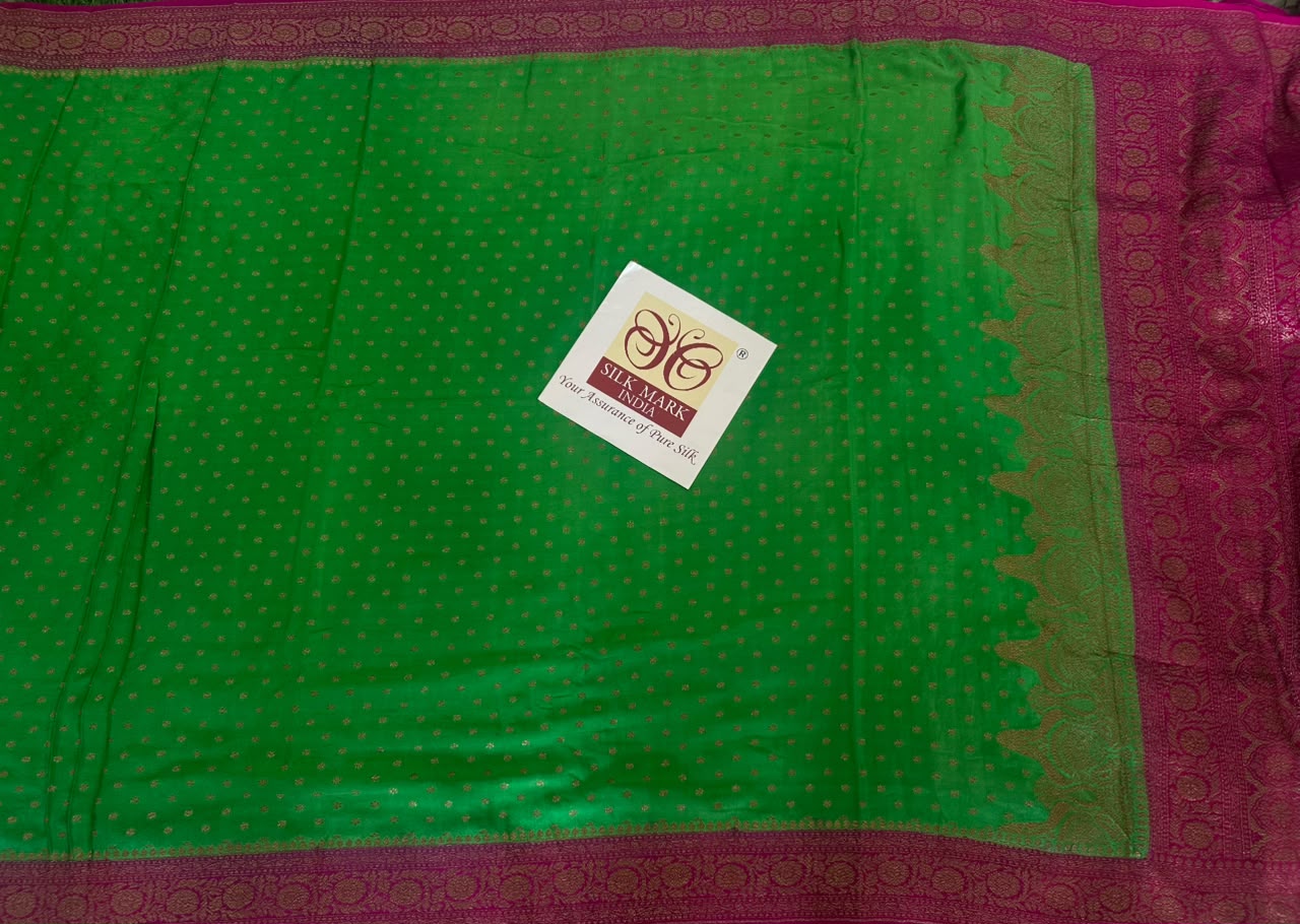 Pure Benaras Crepe Saree image 4