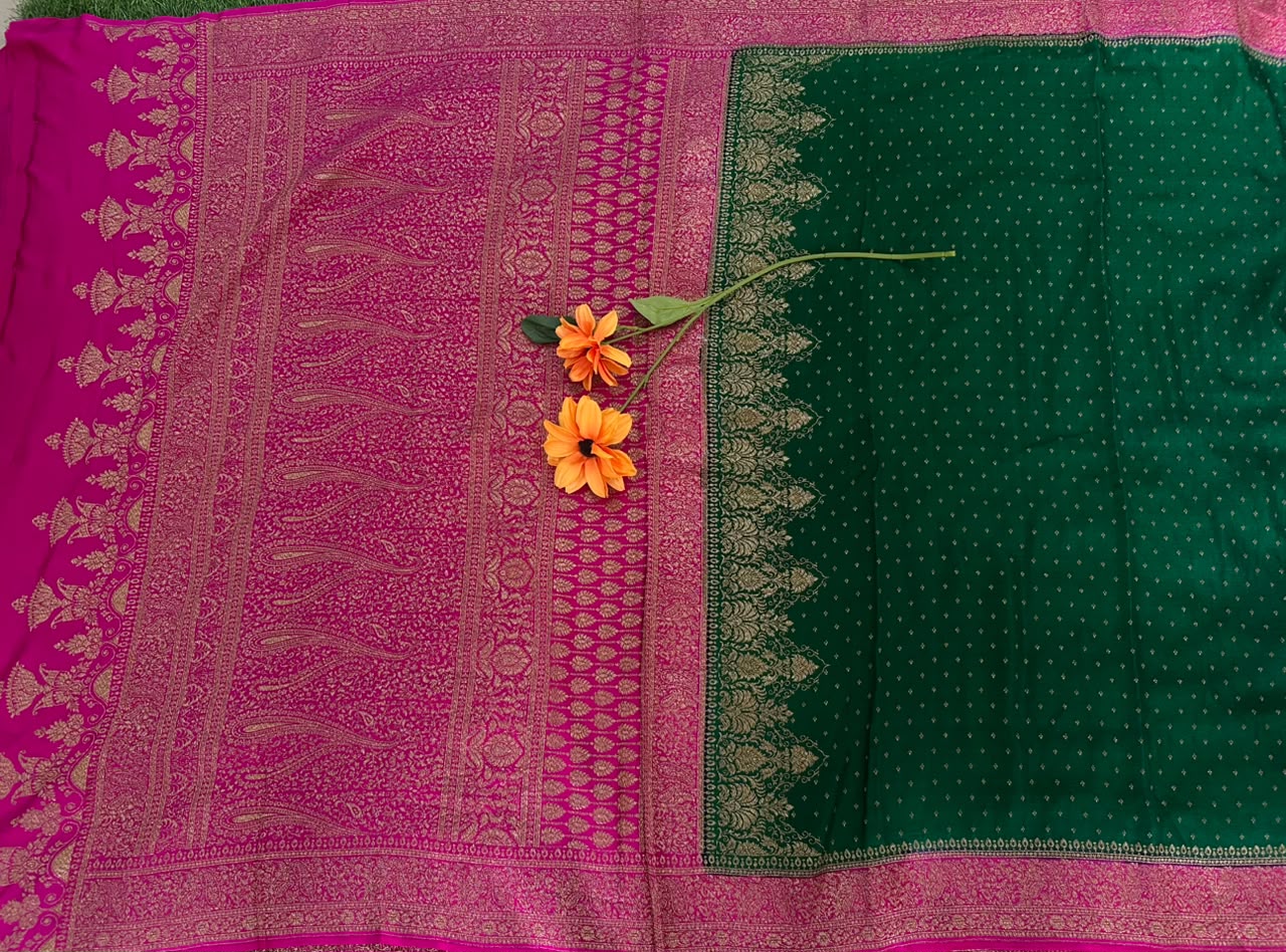 Pure Benaras  Crepe Saree image 2