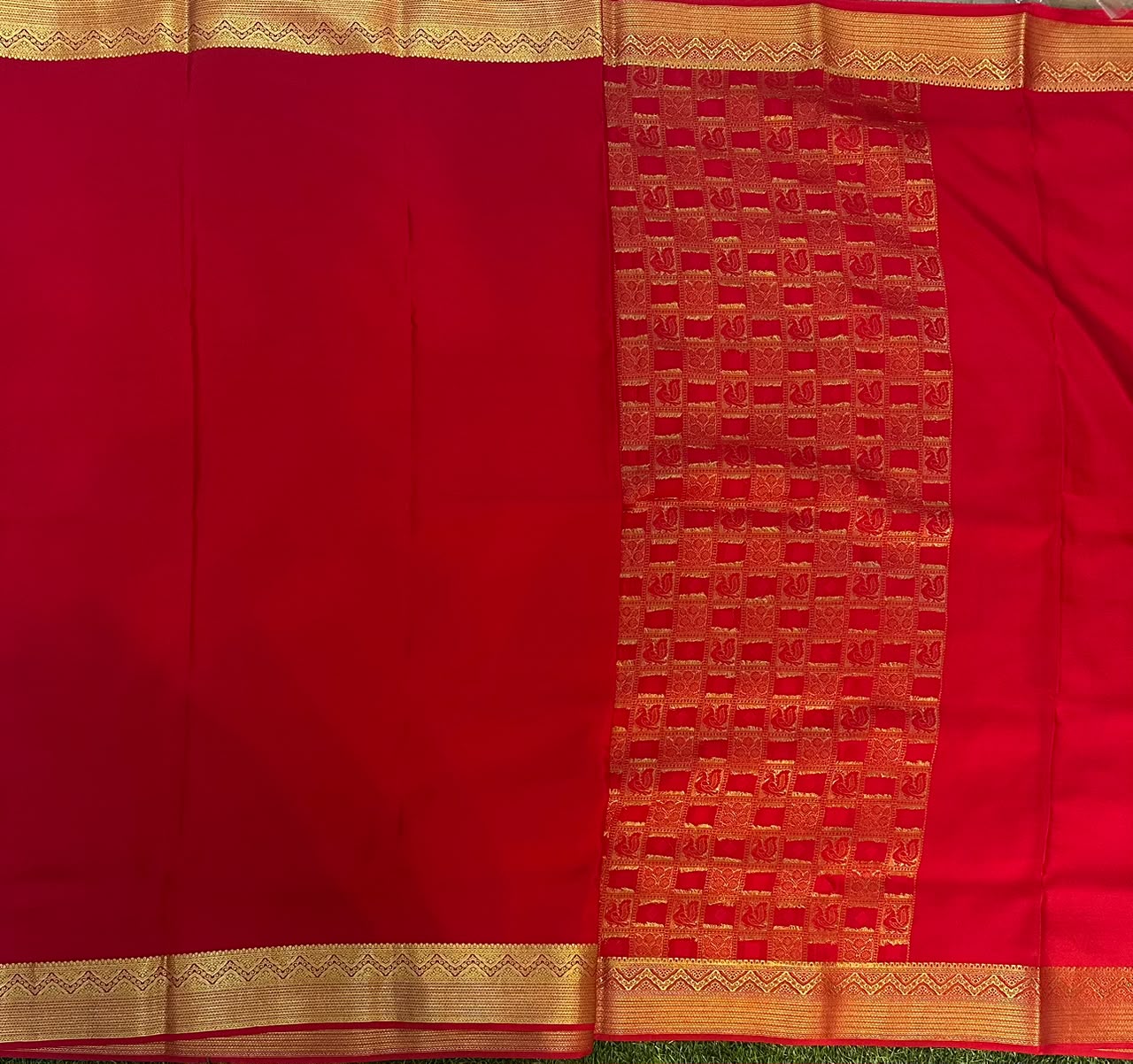 Pure Mysore Silk Crepe Saree image 3