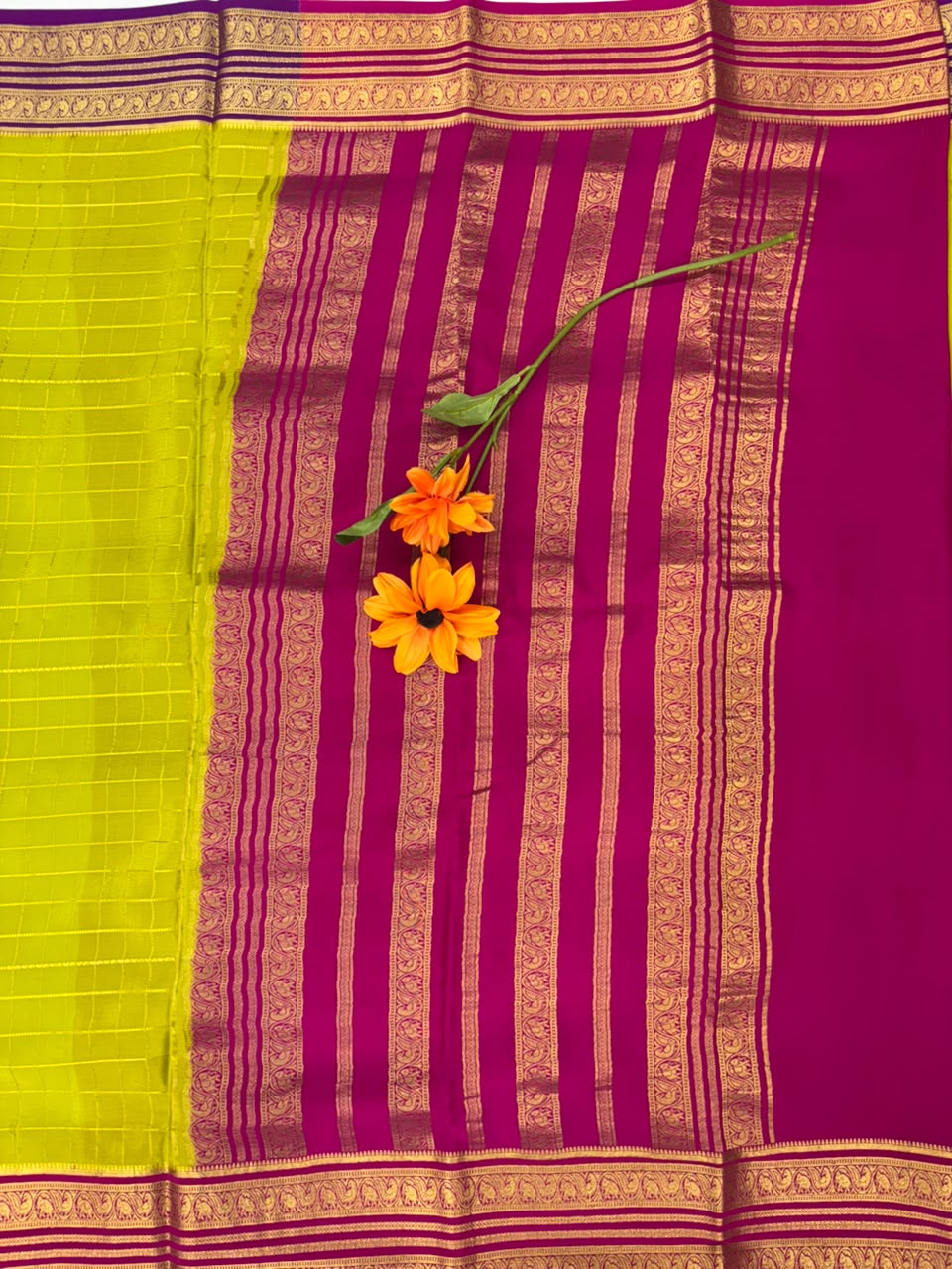 Pure Mysore Silk Crepe Saree image 4
