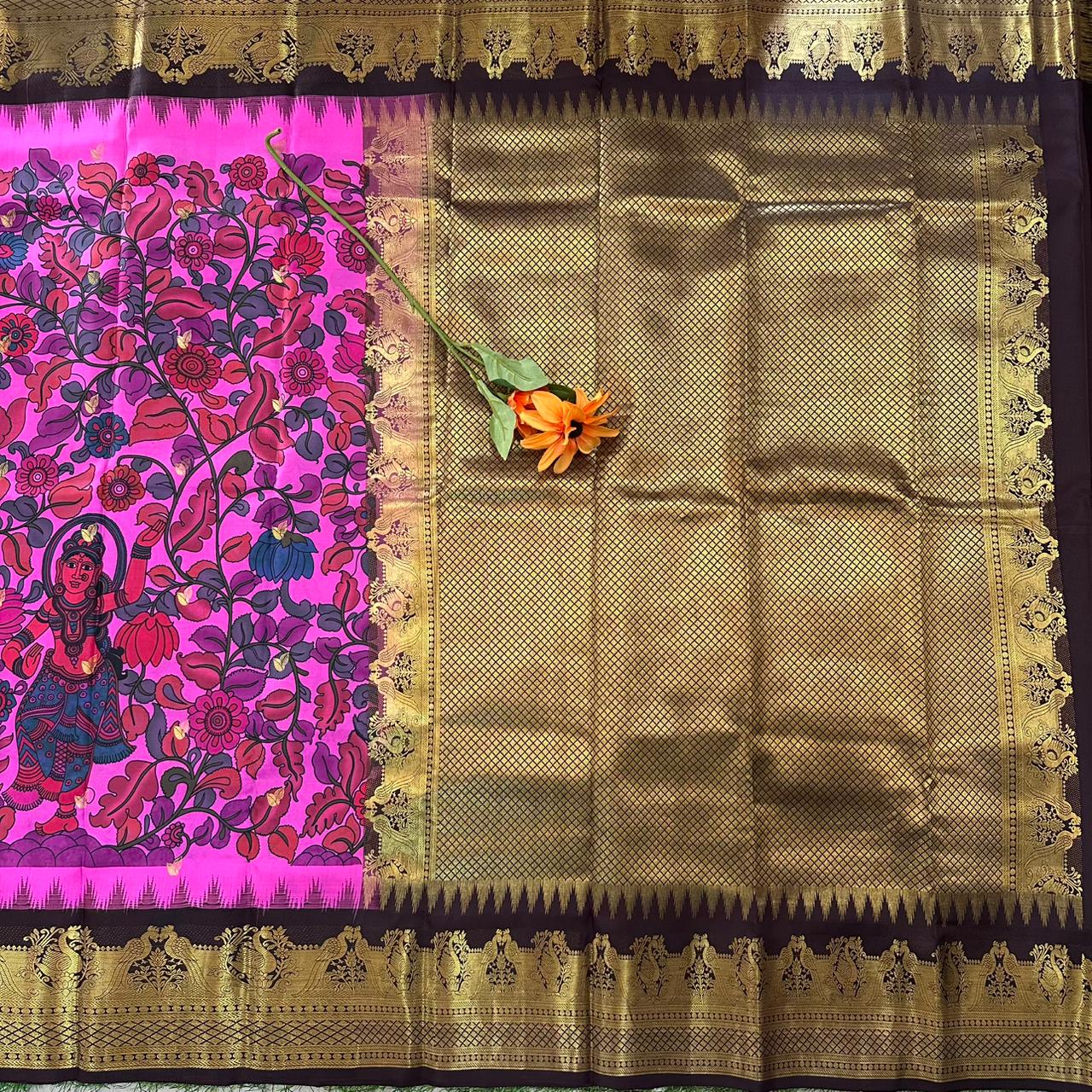 Pure Kanijivaram Digital Printed Silk Saree image 2