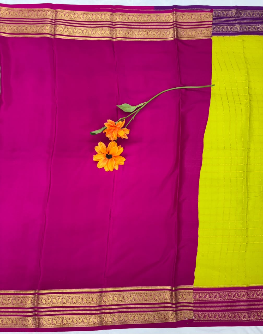 Pure Mysore Silk Crepe Saree image 2