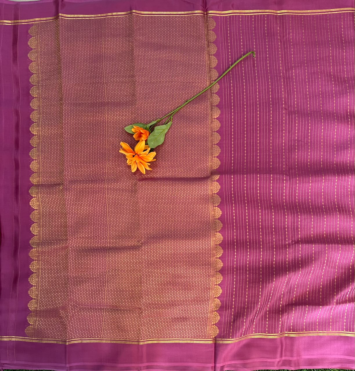 Pure Mysore Silk Crepe Saree image 2