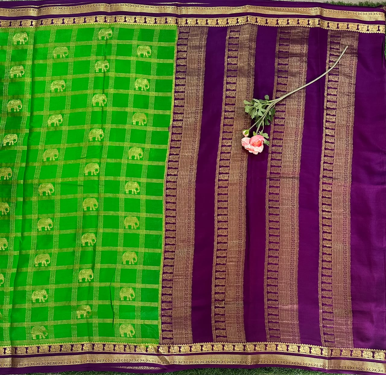Pure Mysore Silk Crepe Saree image 2