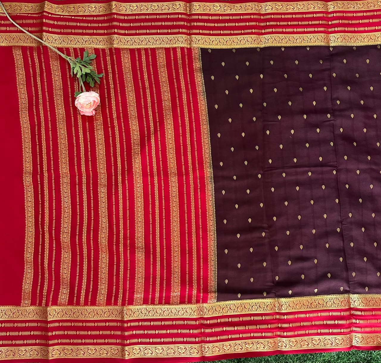 Pure Mysore Silk Crepe Saree image 2