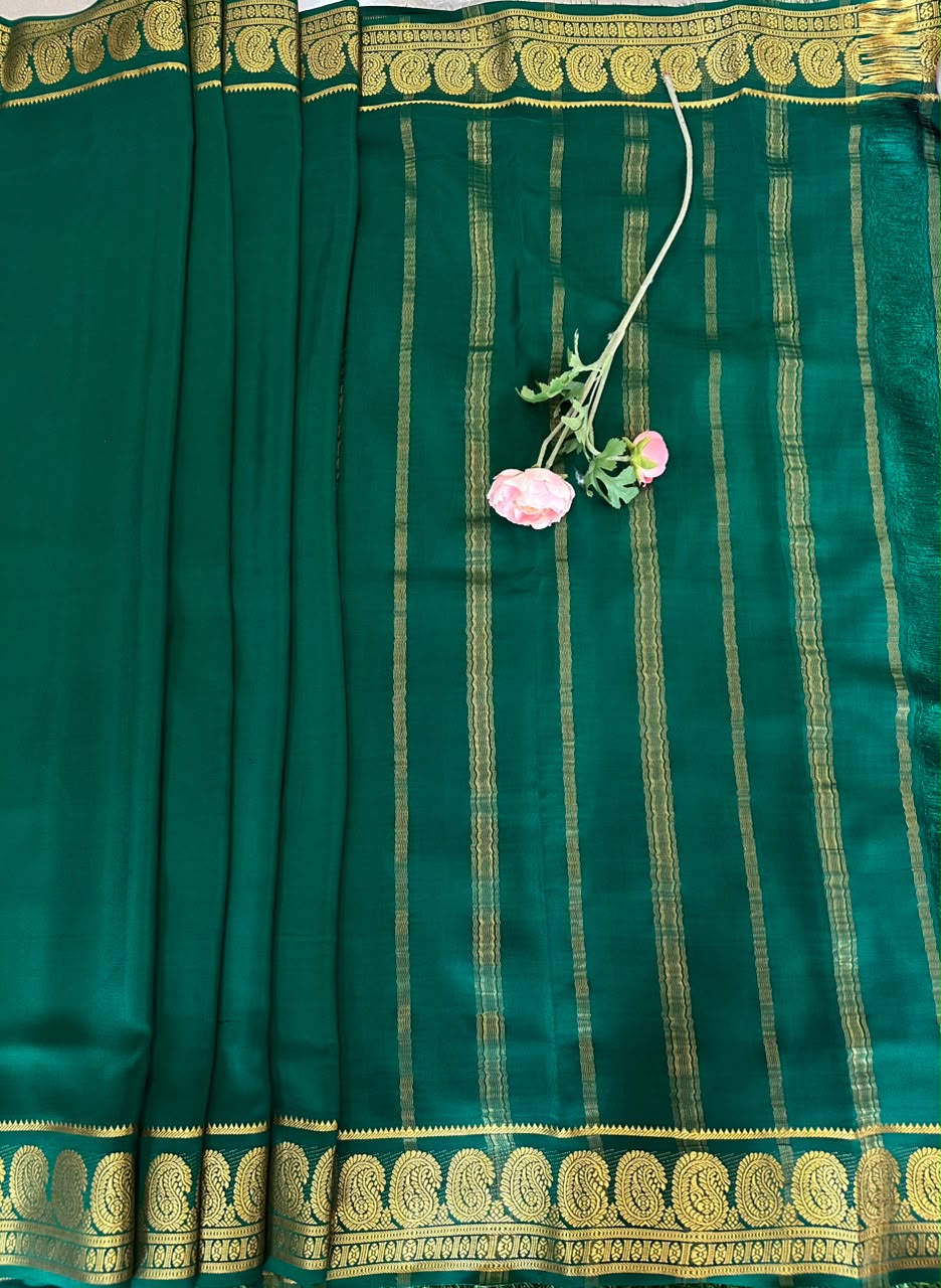 Pure Mysore Silk Crepe Saree image 2