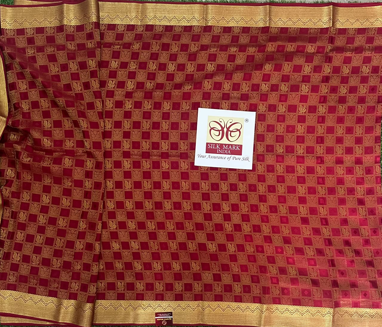 Pure Mysore Silk Crepe Saree image 4