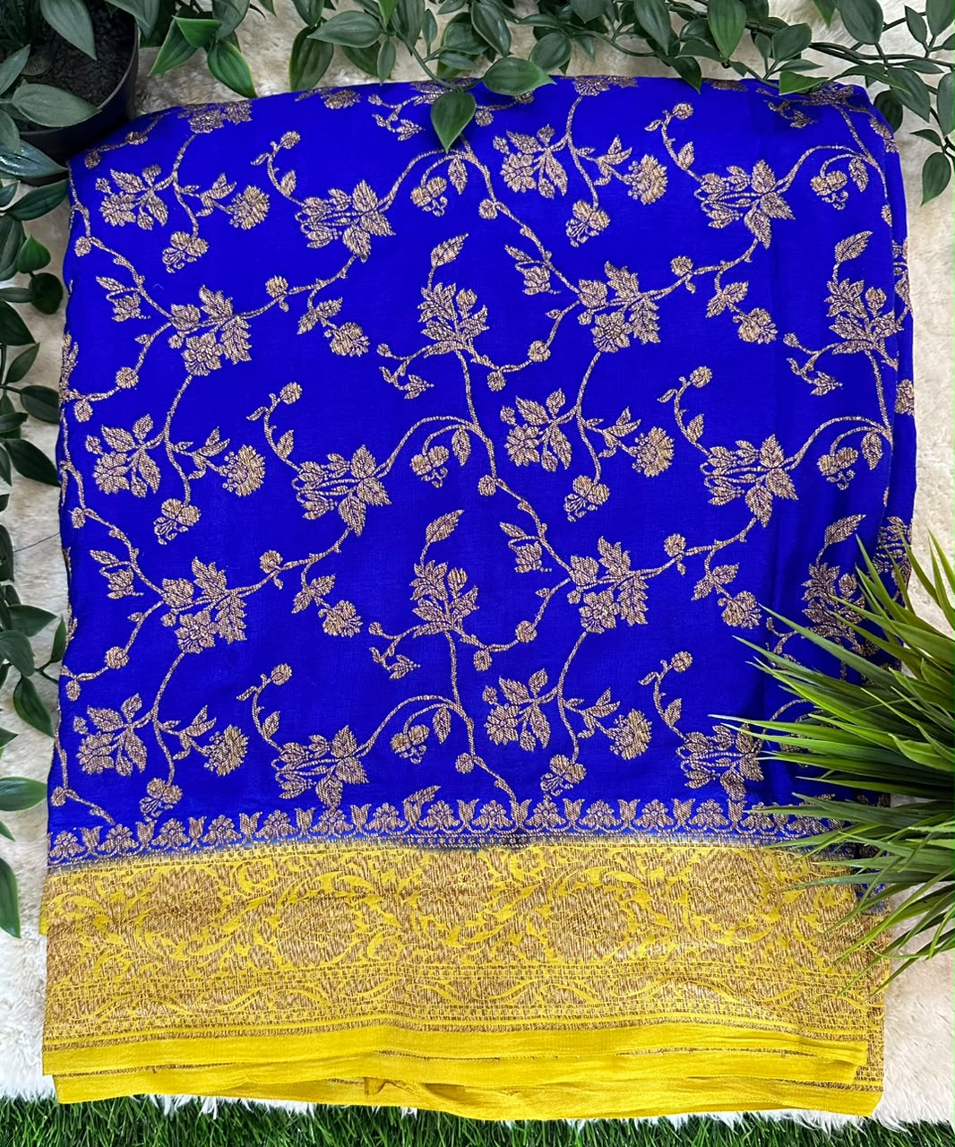 Pure Benaras Crepe Saree