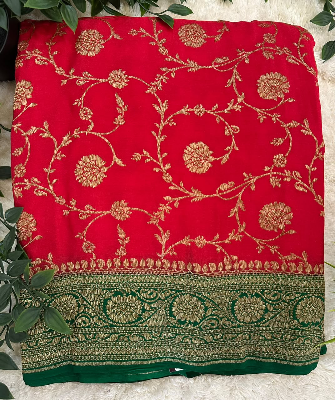 Pure Benaras Crepe Saree