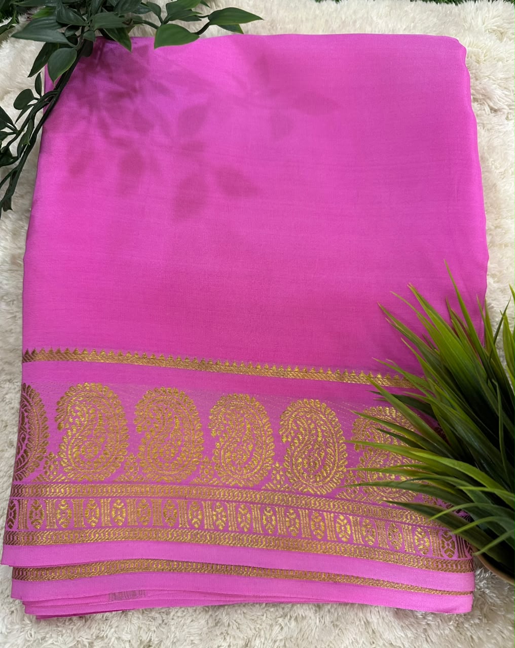 Pure Mysore Silk Crepe Saree