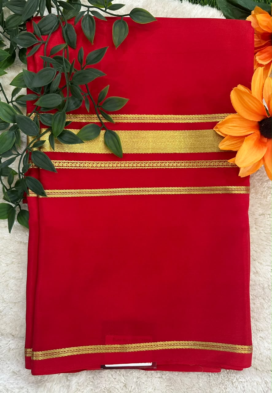 Pure Mysore Silk Crepe Saree
