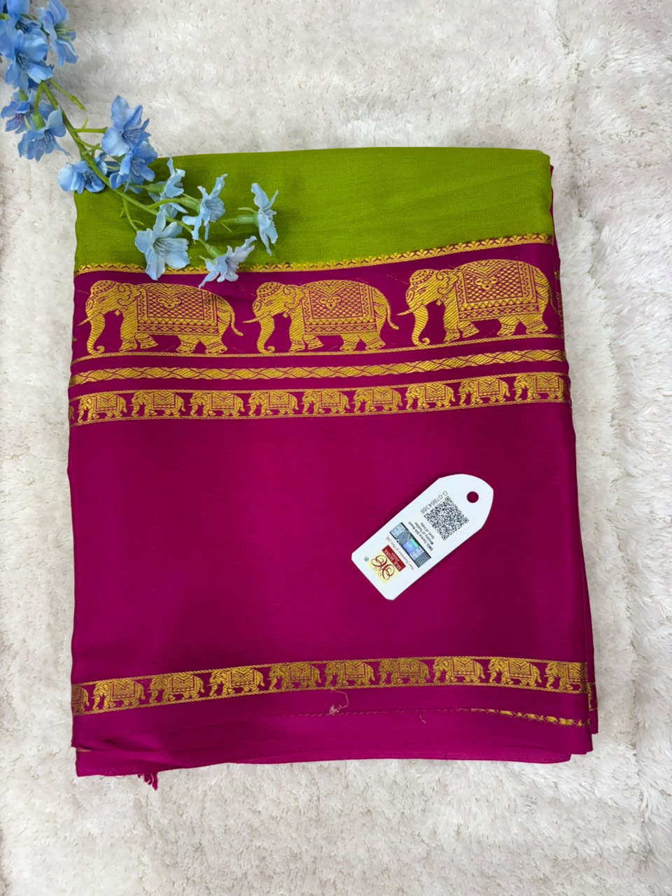 Pure Mysore Silk Crepe Saree
