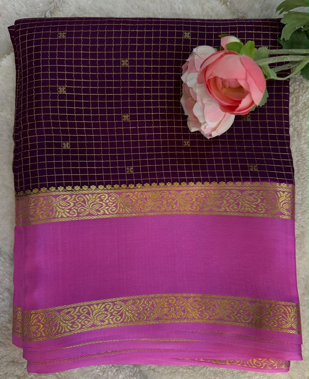 Pure Mysore Silk Crepe Saree