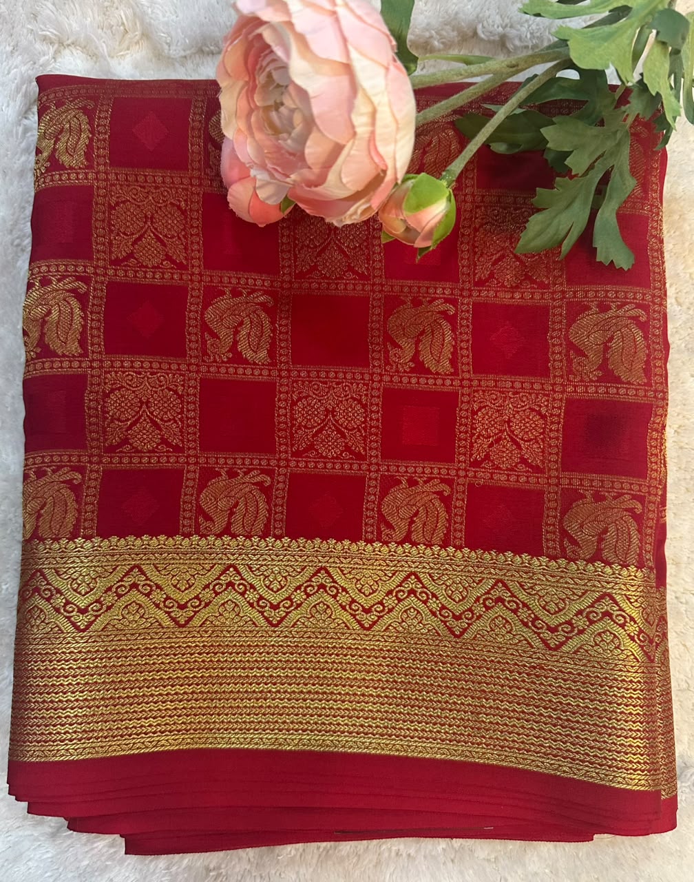 Pure Mysore Silk Crepe Saree
