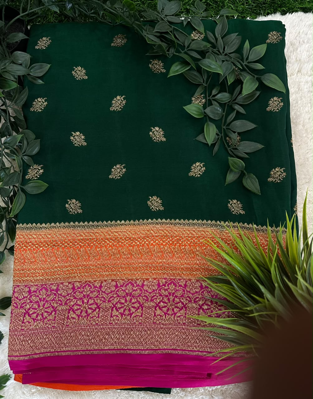 Pure Benaras Crepe Saree