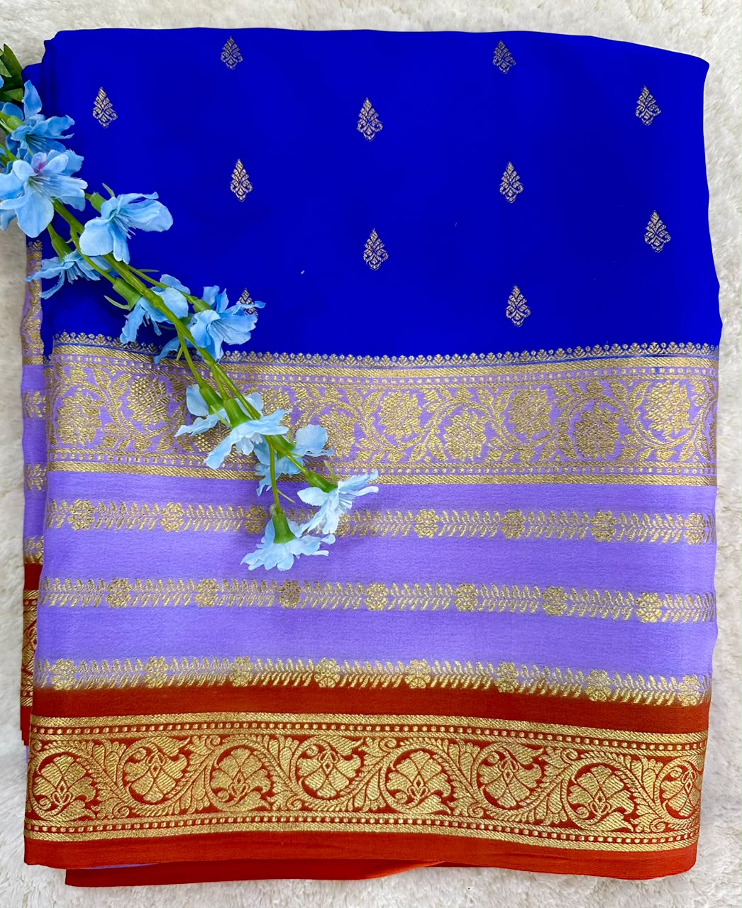 Pure Mysore Silk Crepe Saree