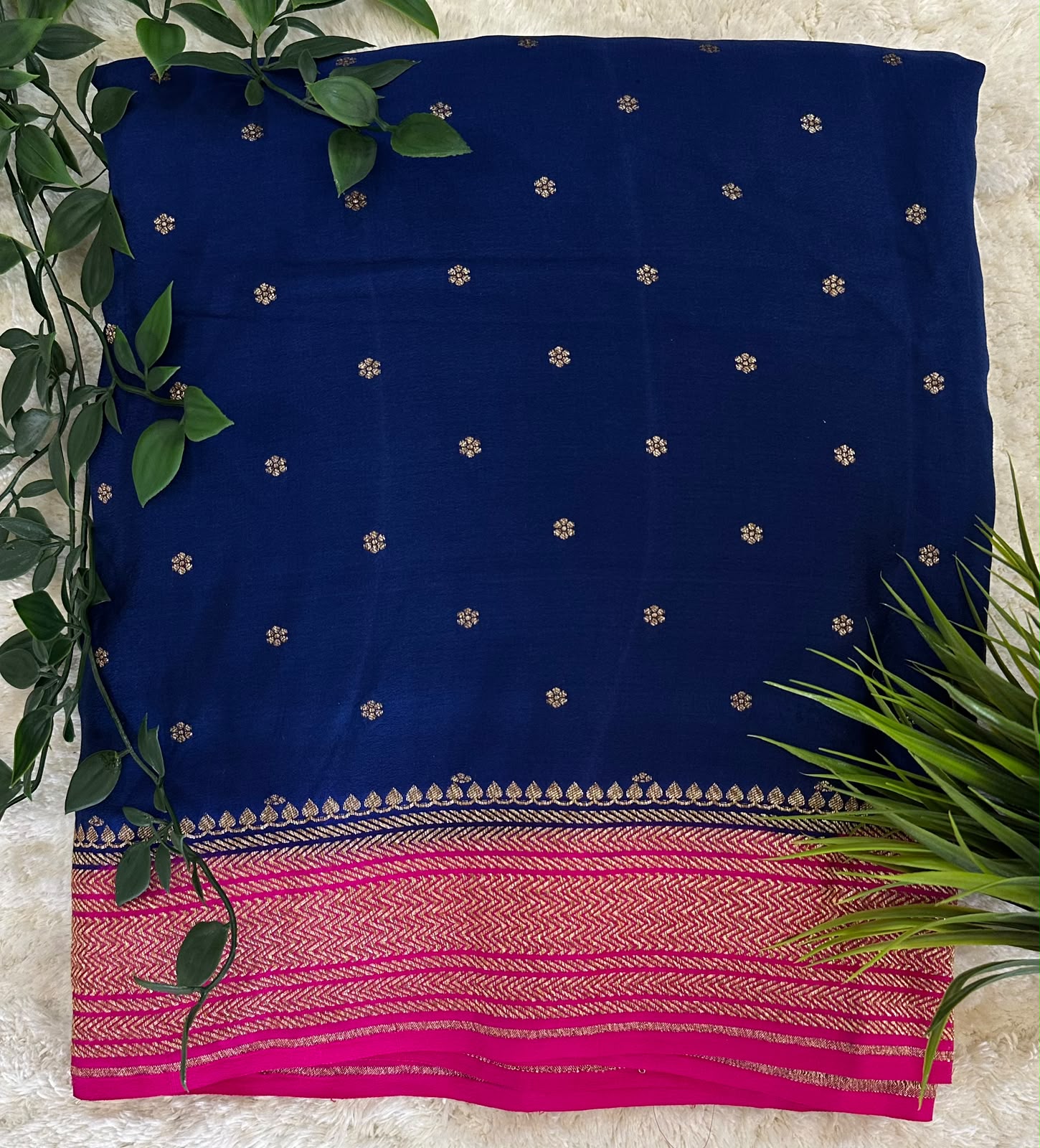 Pure Benaras Crepe Saree