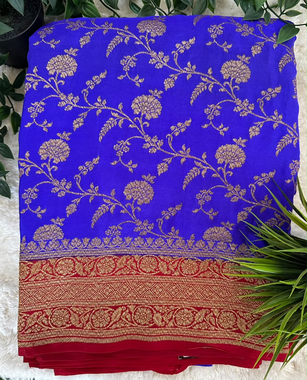 Pure Benaras Crepe Saree