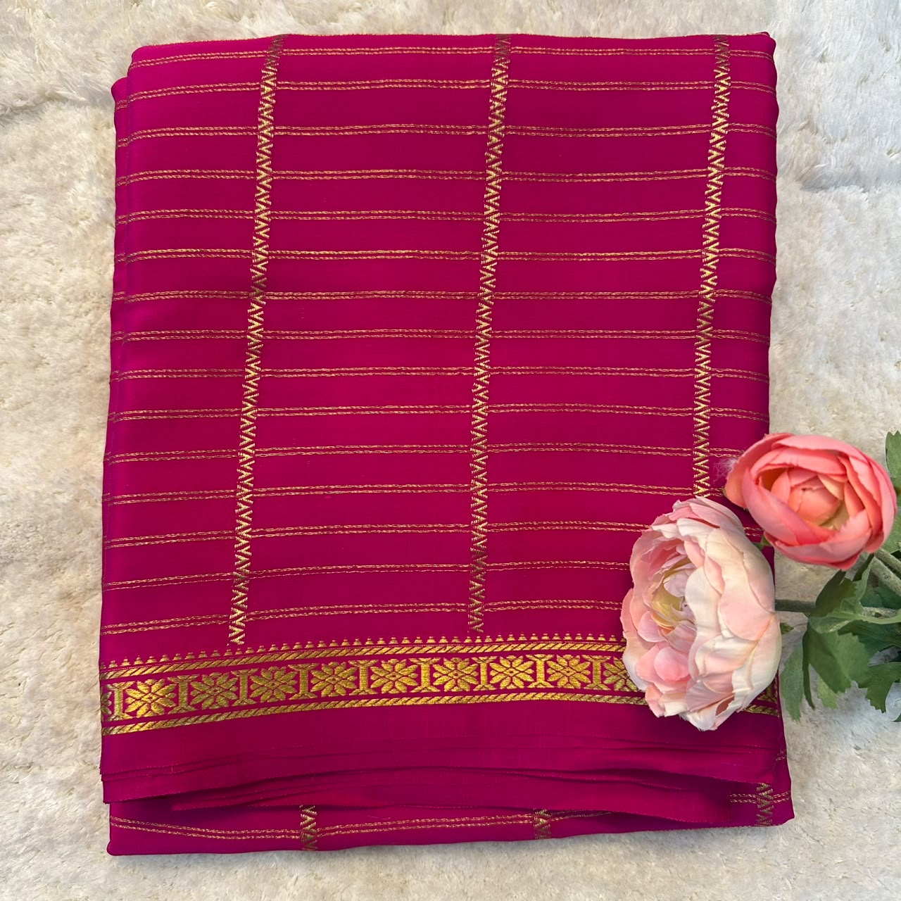 Pure Mysore Silk Crepe Saree
