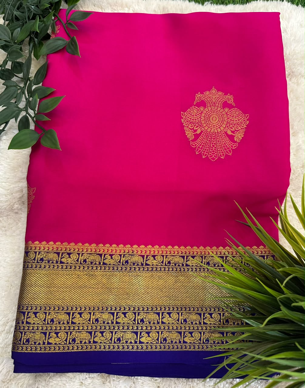 Pure Mysore Silk Crepe Saree