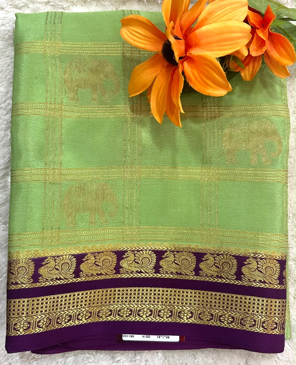 Pure Mysore Silk Crepe Saree