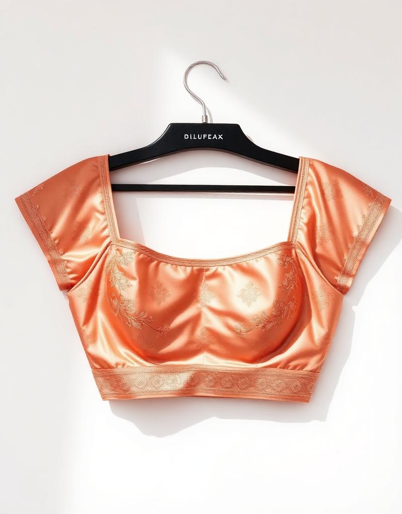 Red Silk Blouse