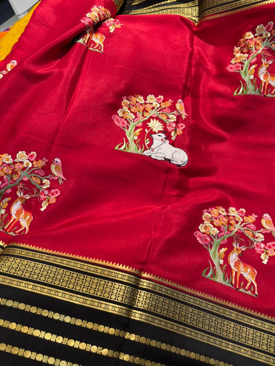 Pure Mysore Silk Crepe Saree