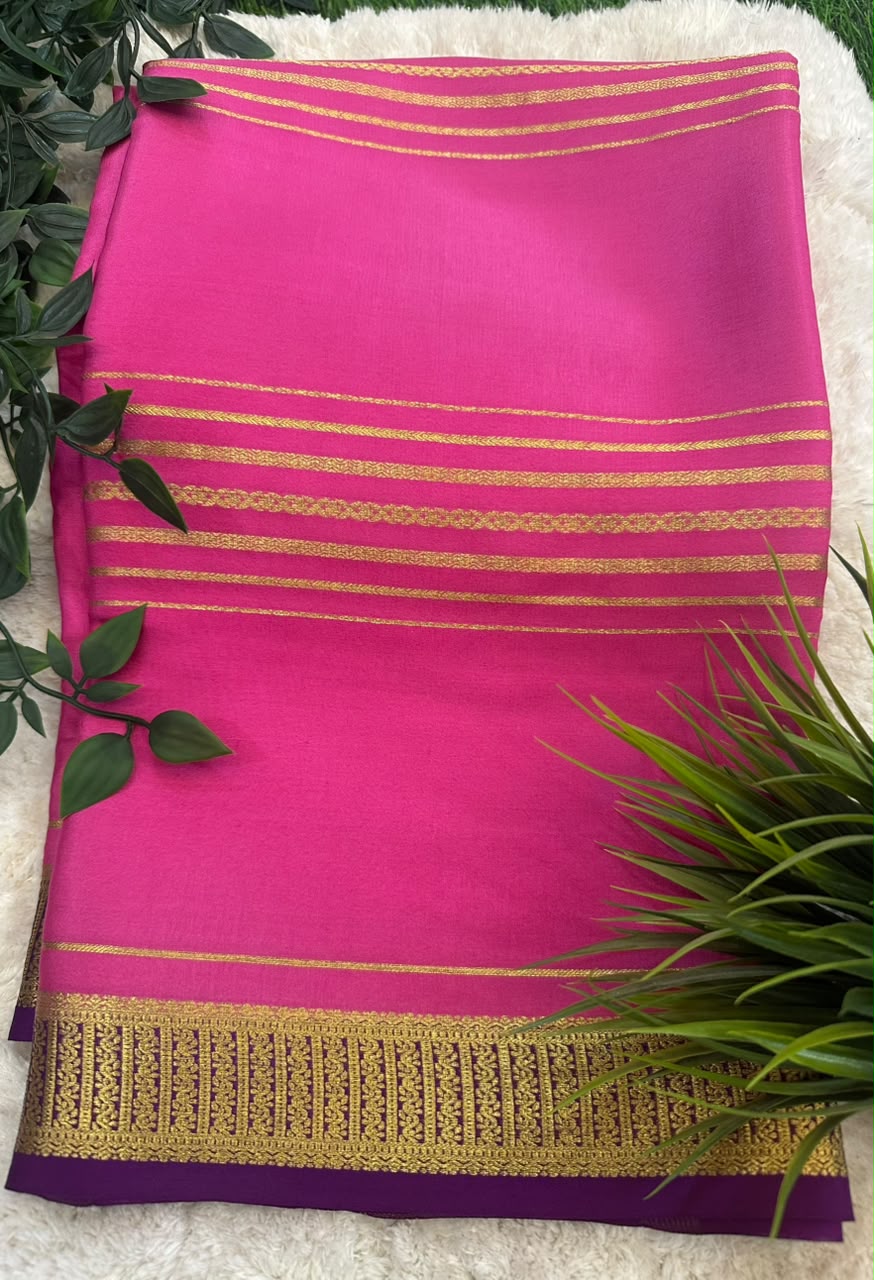 Pure Mysore Silk Crepe Saree