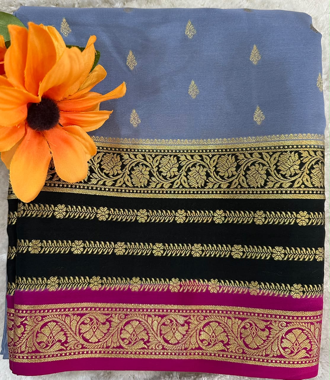 Pure Mysore Silk Crepe Saree