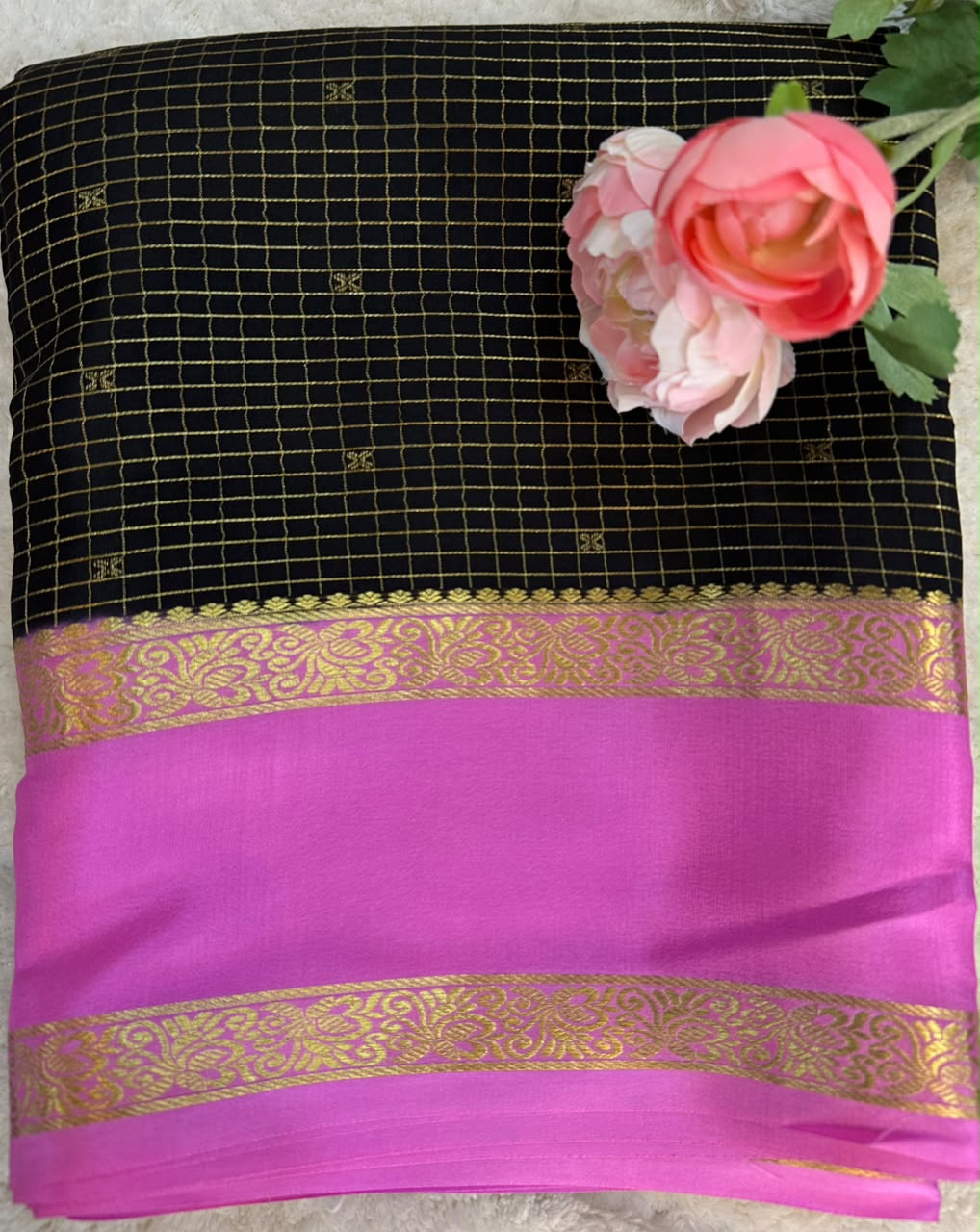 Pure Mysore Silk Crepe Saree