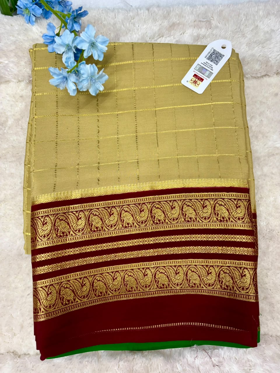 Pure Mysore Silk Crepe Saree