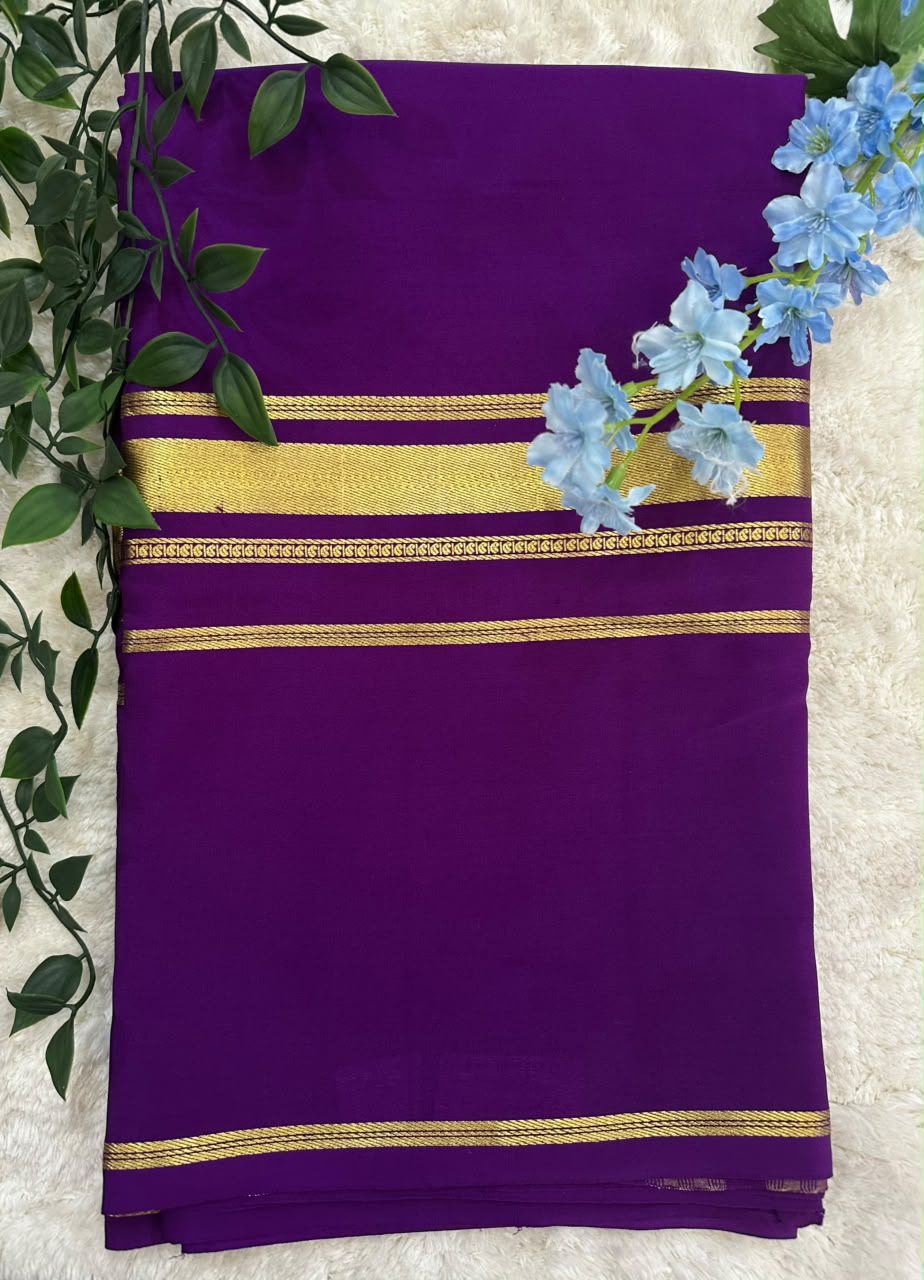 Pure Mysore Silk Crepe Saree