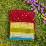 Pure crepe mysore silk saree silk mark certified