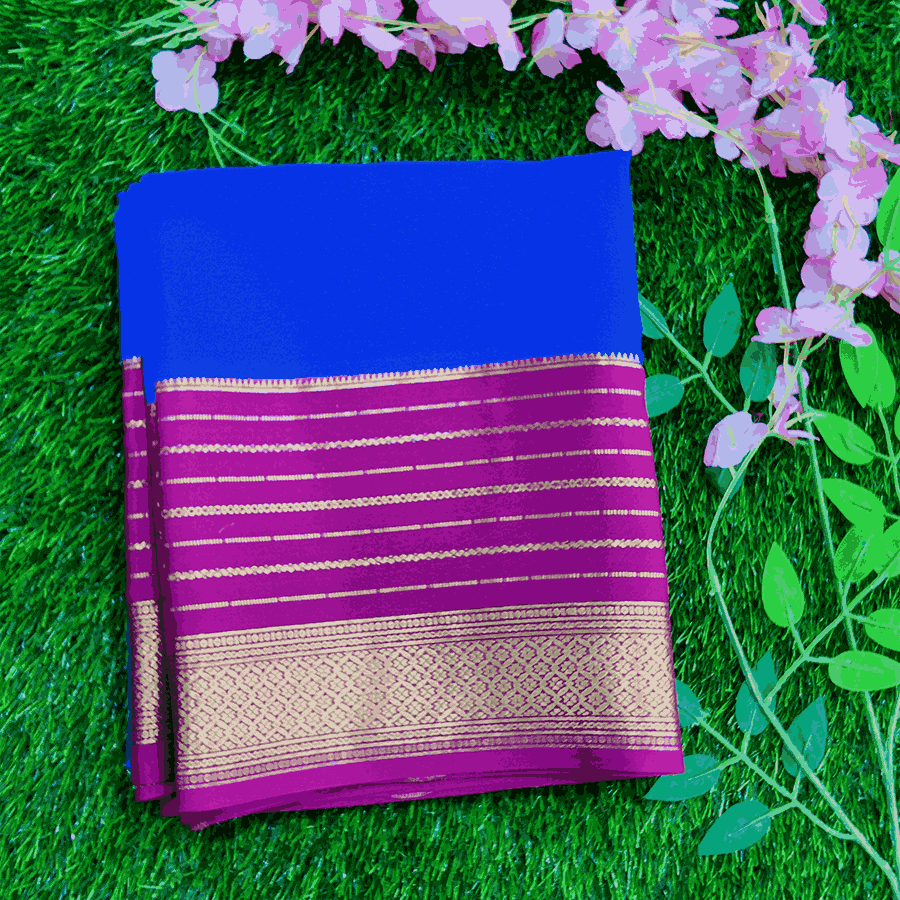 Pure crepe mysore silk saree