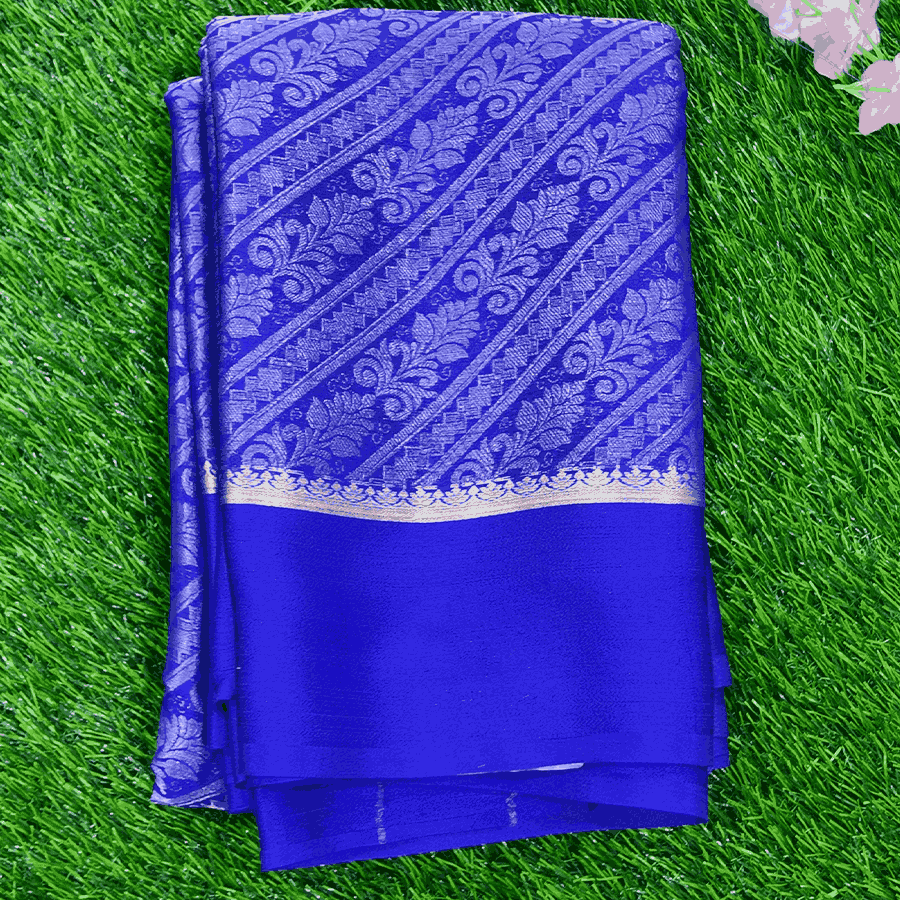 Pure crepe mysore silk saree