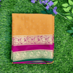 Pure crepe mysore silk saree silk mark certified