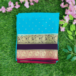 Pure crepe mysore silk saree silk mark certified
