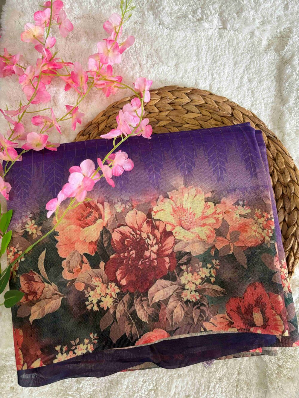 Tussar Digital Print Saree