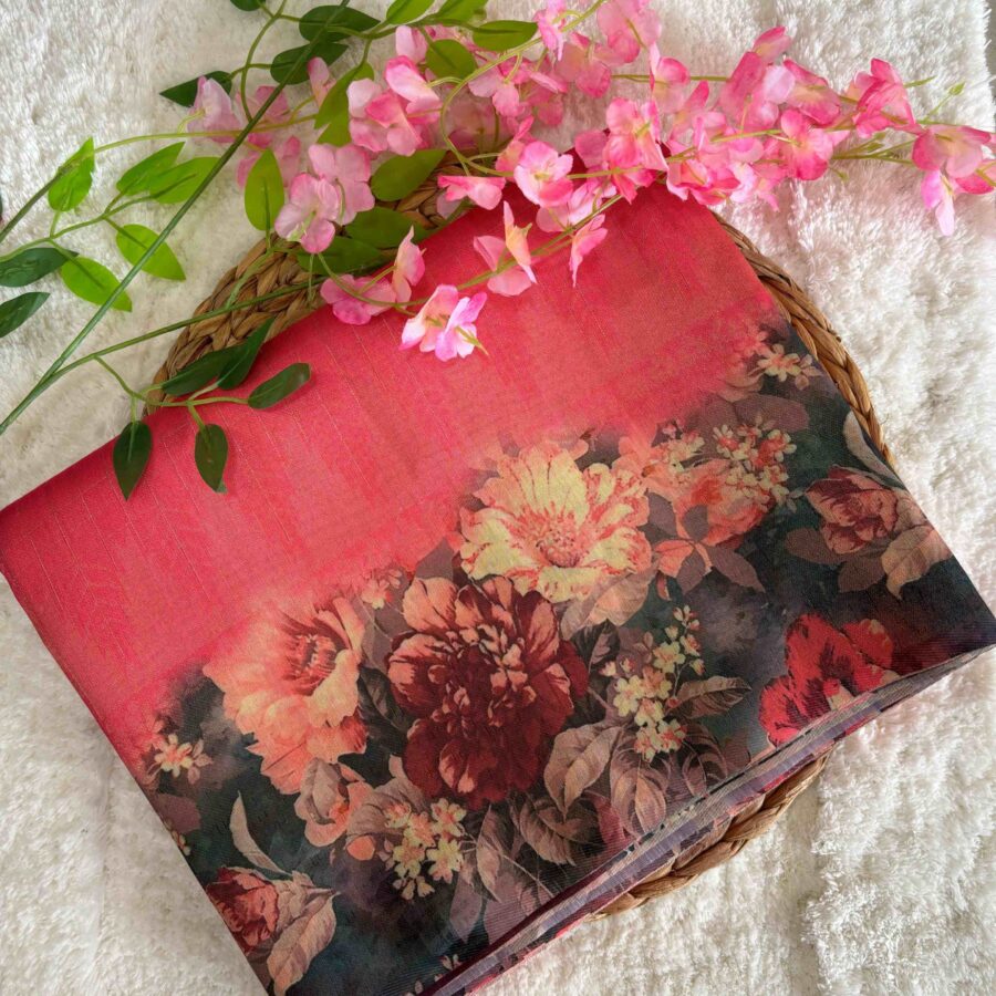 Tussar Digital Print Saree