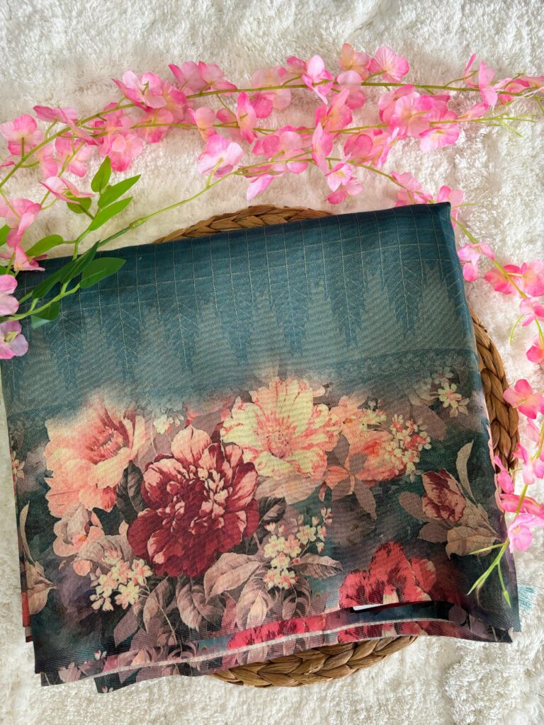 Tussar Digital Print Saree