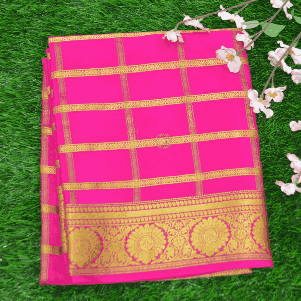 Pure Mysore Crepe Saree